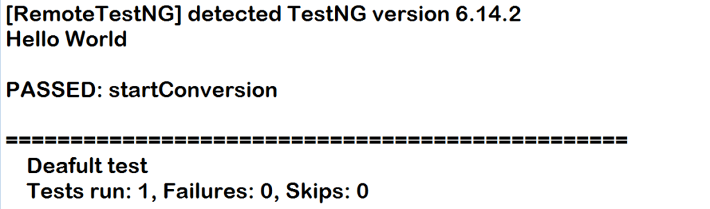 Console Output - Image to Text in Selenium